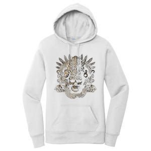 Mexican Mayan Inca Aztec King Skull Women's Pullover Hoodie