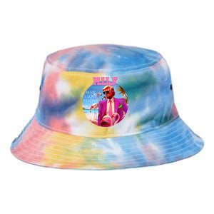 Milf Man I Love Felons Funny Trump Flamingo Pink 2024 Tie Dye Newport Bucket Hat