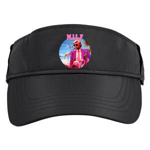 Milf Man I Love Felons Funny Trump Flamingo Pink 2024 Adult Drive Performance Visor