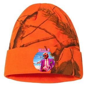 Milf Man I Love Felons Funny Trump Flamingo Pink 2024 Kati Licensed 12" Camo Beanie