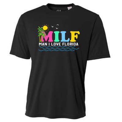 MILF Man I Love Florida Beach Summer Vacation Palm Tree Cooling Performance Crew T-Shirt