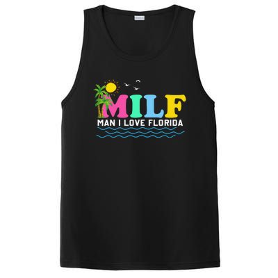 MILF Man I Love Florida Beach Summer Vacation Palm Tree PosiCharge Competitor Tank