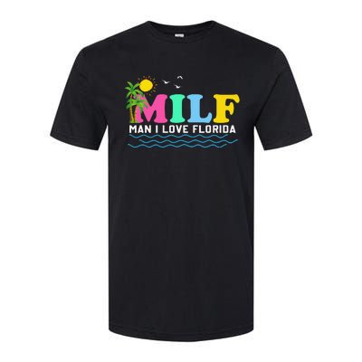 MILF Man I Love Florida Beach Summer Vacation Palm Tree Softstyle® CVC T-Shirt