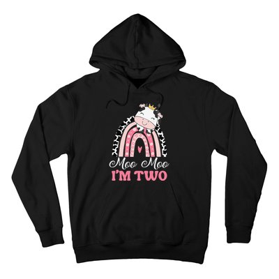 Moo Moo Im Two Birthday Outfit 2nd Bday Hoodie