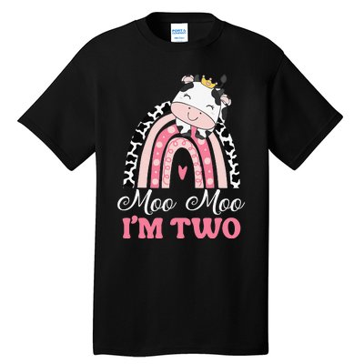 Moo Moo Im Two Birthday Outfit 2nd Bday Tall T-Shirt