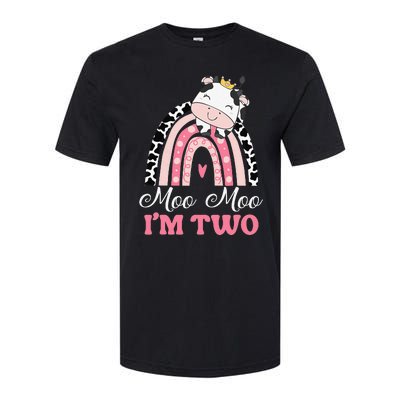 Moo Moo Im Two Birthday Outfit 2nd Bday Softstyle CVC T-Shirt