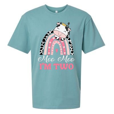 Moo Moo Im Two Birthday Outfit 2nd Bday Sueded Cloud Jersey T-Shirt