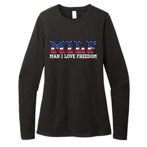 MILF Man I Love Freedom Funny Patriotic Womens CVC Long Sleeve Shirt