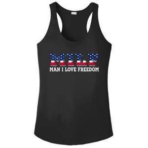 MILF Man I Love Freedom Funny Patriotic Ladies PosiCharge Competitor Racerback Tank