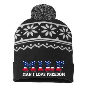 MILF Man I Love Freedom Funny Patriotic USA-Made Snowflake Beanie