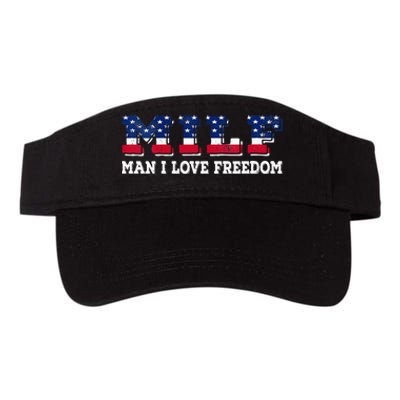 MILF Man I Love Freedom Funny Patriotic Valucap Bio-Washed Visor