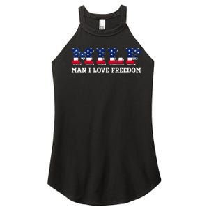 MILF Man I Love Freedom Funny Patriotic Women's Perfect Tri Rocker Tank