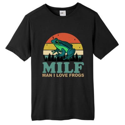 Milf Man I Love Frogs Funny Amphibian Lovers Tall Fusion ChromaSoft Performance T-Shirt