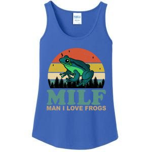 Milf Man I Love Frogs Funny Amphibian Lovers Ladies Essential Tank