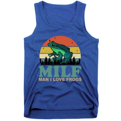 Milf Man I Love Frogs Funny Amphibian Lovers Tank Top