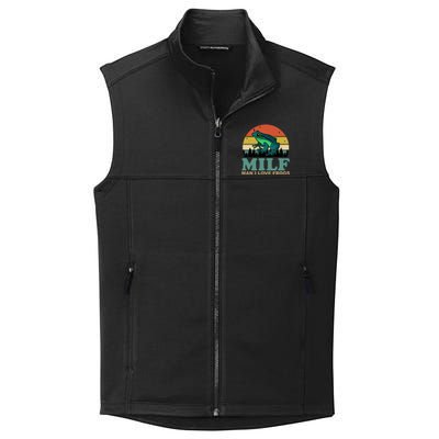 Milf Man I Love Frogs Funny Amphibian Lovers Collective Smooth Fleece Vest