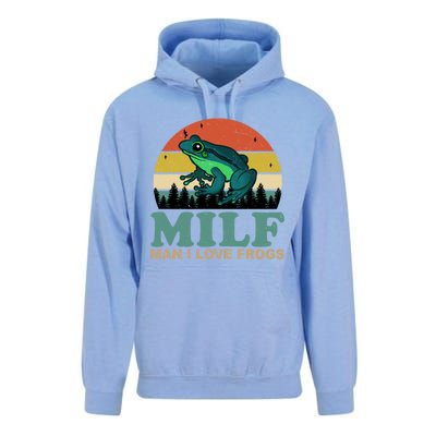 Milf Man I Love Frogs Funny Amphibian Lovers Unisex Surf Hoodie