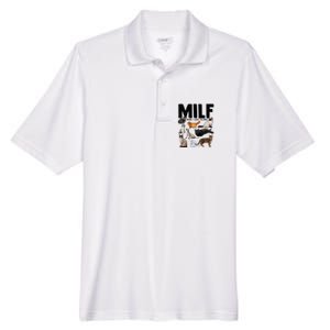 MILF Man I Love Felines Funny Cats Men's Origin Performance Pique Polo