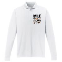 MILF Man I Love Felines Funny Cats Performance Long Sleeve Polo