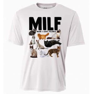 MILF Man I Love Felines Funny Cats Cooling Performance Crew T-Shirt