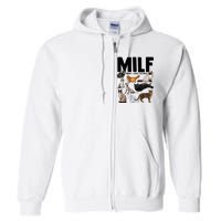 MILF Man I Love Felines Funny Cats Full Zip Hoodie