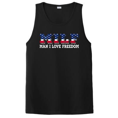 MILF Man I Love Freedom Funny Patriotic PosiCharge Competitor Tank