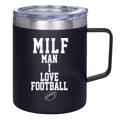 MILF Man I Love Football Funny 12oz Stainless Steel Coffee Mug