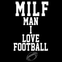 MILF Man I Love Football Funny Women's Crop Top Tee