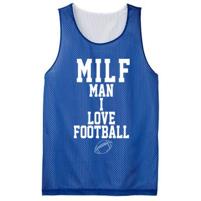 MILF Man I Love Football Funny Mesh Reversible Basketball Jersey Tank