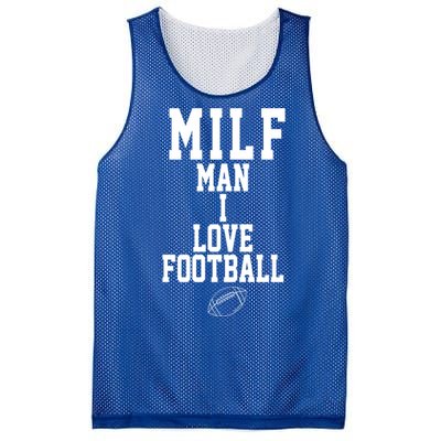 MILF Man I Love Football Funny Mesh Reversible Basketball Jersey Tank