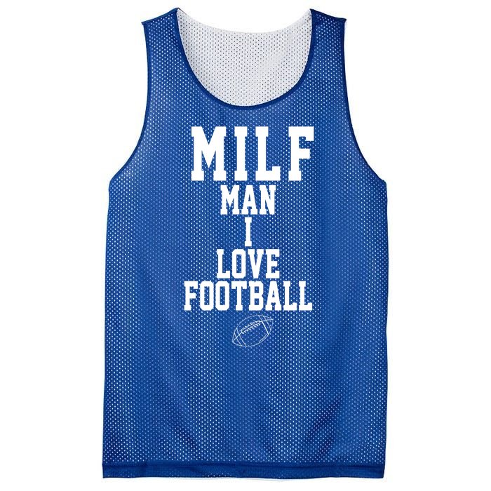 MILF Man I Love Football Funny Mesh Reversible Basketball Jersey Tank