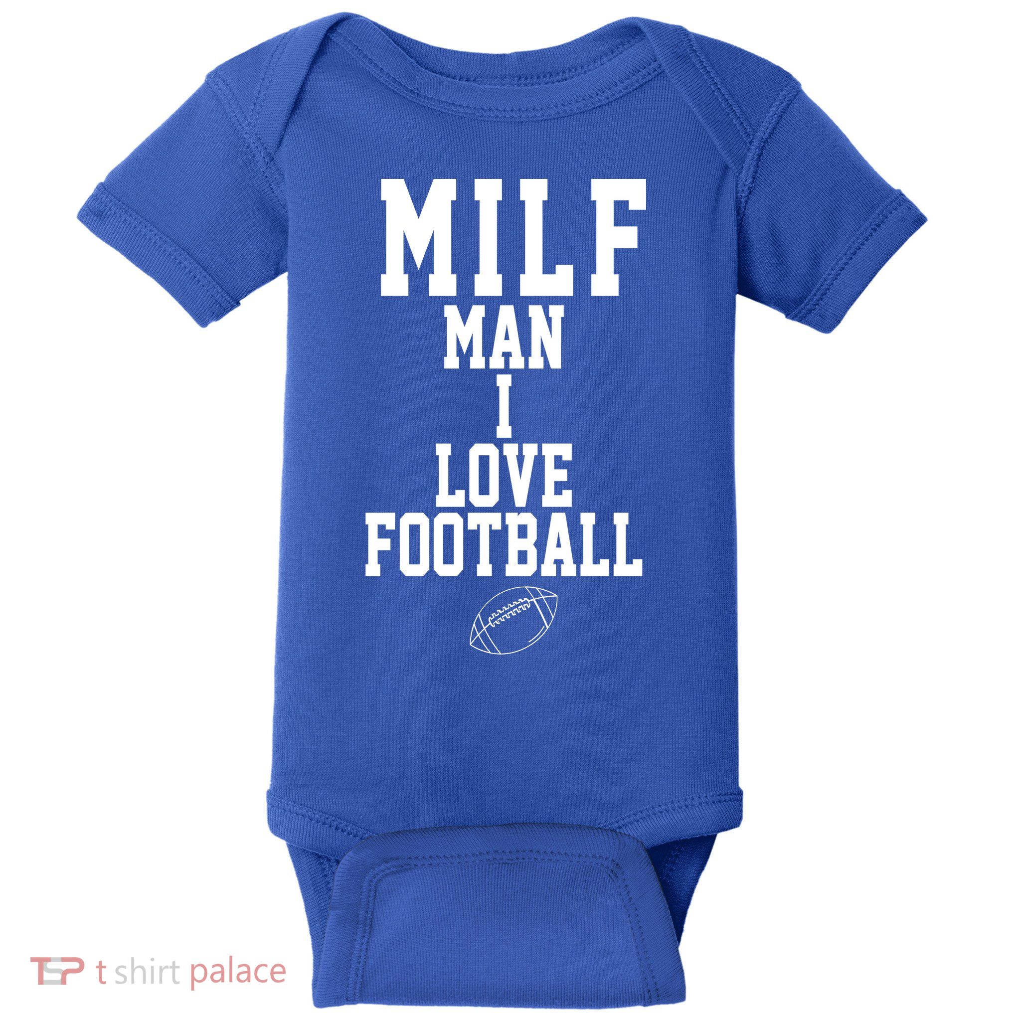 MILF Man I Love Football Funny Baby Bodysuit