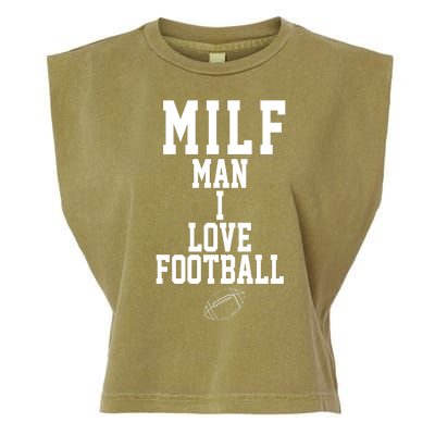 MILF Man I Love Football Funny Garment-Dyed Women's Muscle Tee