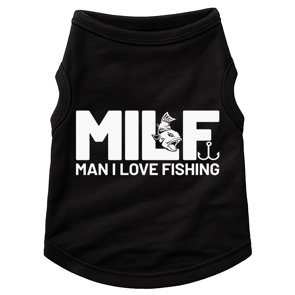 MILF Man I Love Fishing Funny Fishing Fishermen Angler Doggie Tank