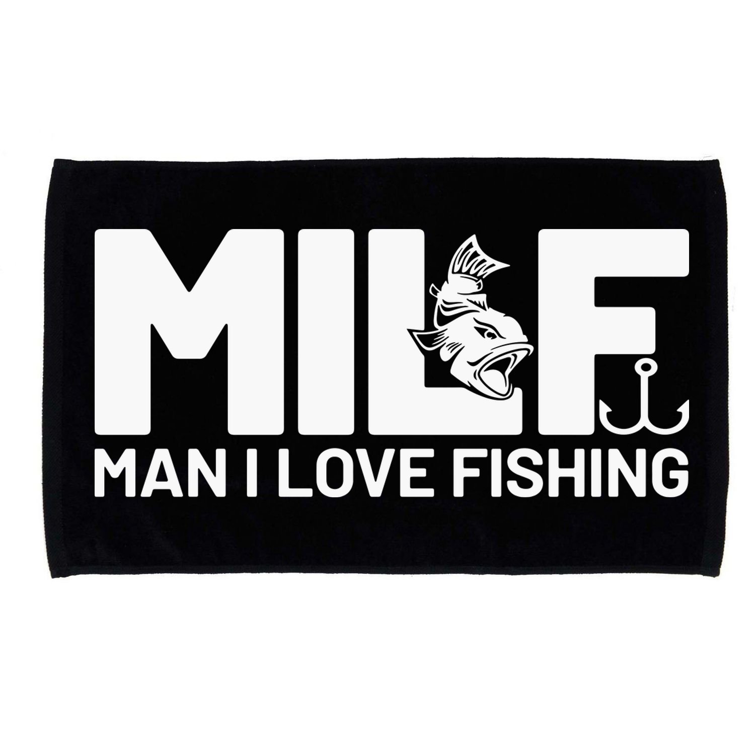 MILF Man I Love Fishing Funny Fishing Fishermen Angler Microfiber Hand Towel