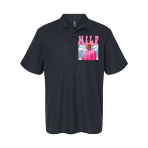 Milf Man I Love Felons Funny Trump Pink 2024 For President Softstyle Adult Sport Polo