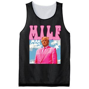 Milf Man I Love Felons Funny Trump Pink 2024 For President Mesh Reversible Basketball Jersey Tank