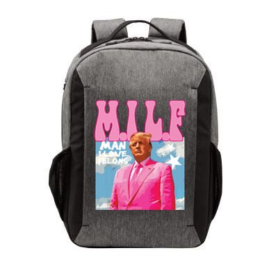 Milf Man I Love Felons Funny Trump Pink 2024 For President Vector Backpack