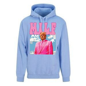 Milf Man I Love Felons Funny Trump Pink 2024 For President Unisex Surf Hoodie