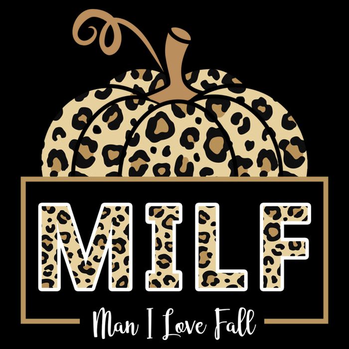 MILF Man I Love Fall Leopard Pumpkin Funny Backpack
