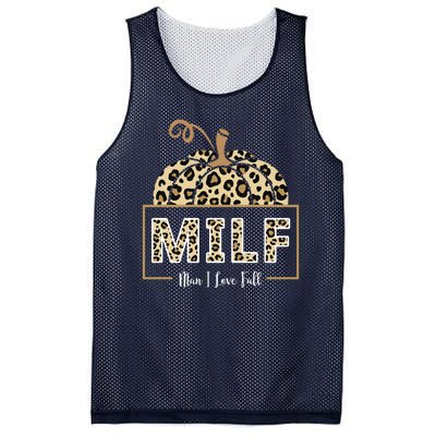 MILF Man I Love Fall Leopard Pumpkin Funny Mesh Reversible Basketball Jersey Tank