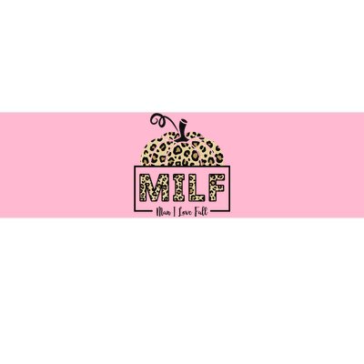 MILF Man I Love Fall Leopard Pumpkin Funny Bumper Sticker