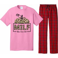 MILF Man I Love Fall Leopard Pumpkin Funny Pajama Set