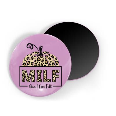 MILF Man I Love Fall Leopard Pumpkin Funny Magnet