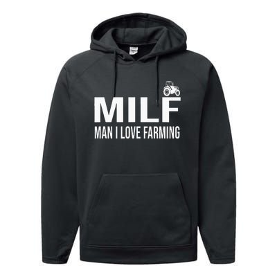 Milf Man I Love Farming Kansas State Purple Football Fan Performance Fleece Hoodie