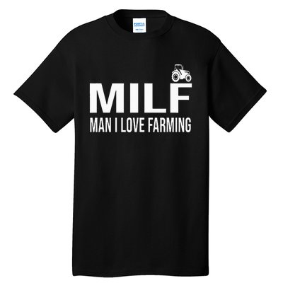 Milf Man I Love Farming Kansas State Purple Football Fan Tall T-Shirt