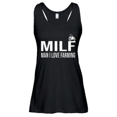 Milf Man I Love Farming Kansas State Purple Football Fan Ladies Essential Flowy Tank