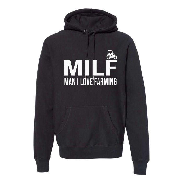 Milf Man I Love Farming Kansas State Purple Football Fan Premium Hoodie