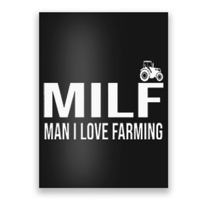 Milf Man I Love Farming Kansas State Purple Football Fan Poster