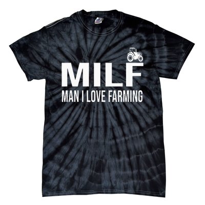 Milf Man I Love Farming Kansas State Purple Football Fan Tie-Dye T-Shirt